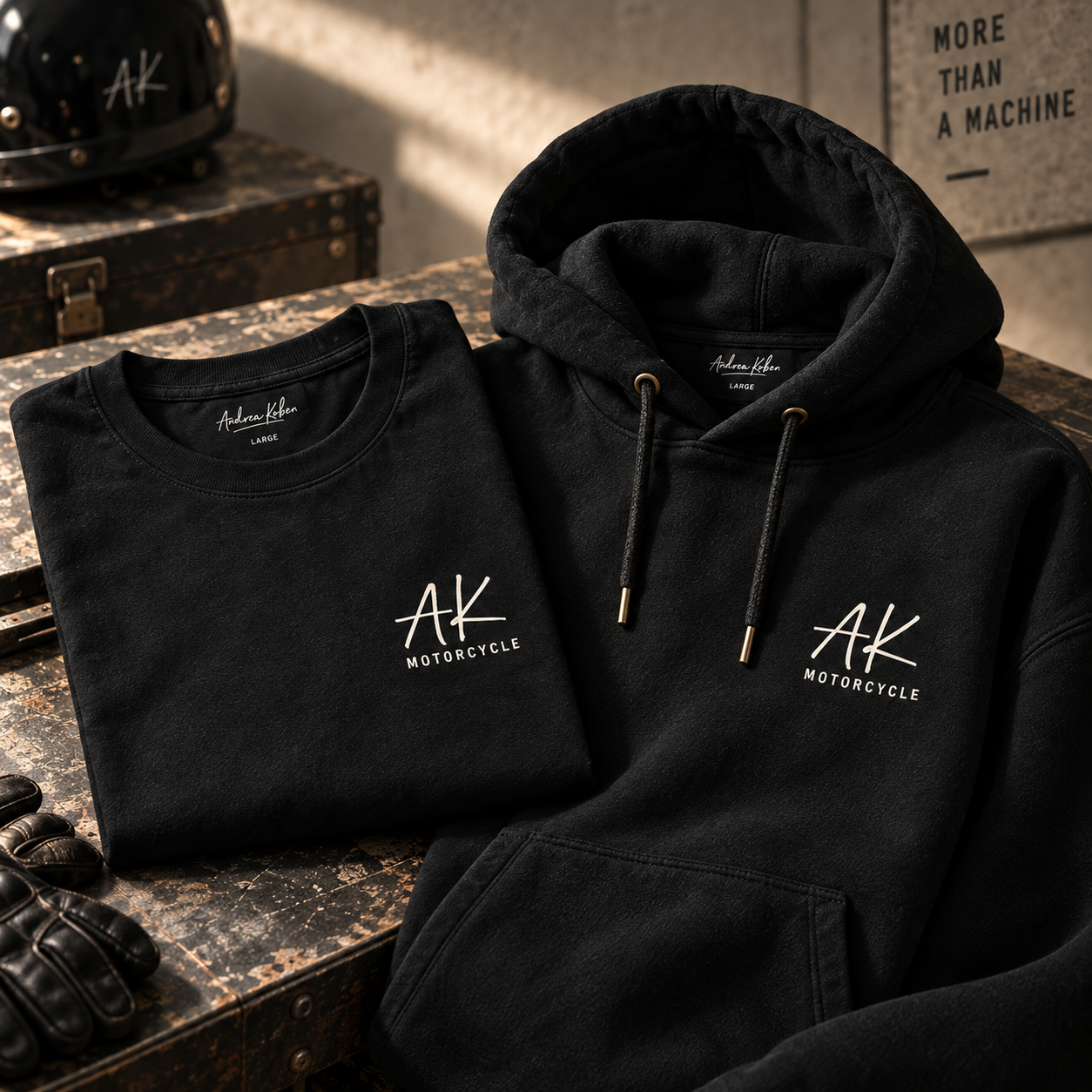 Le T-shirt et le hoodie de la collection AKM